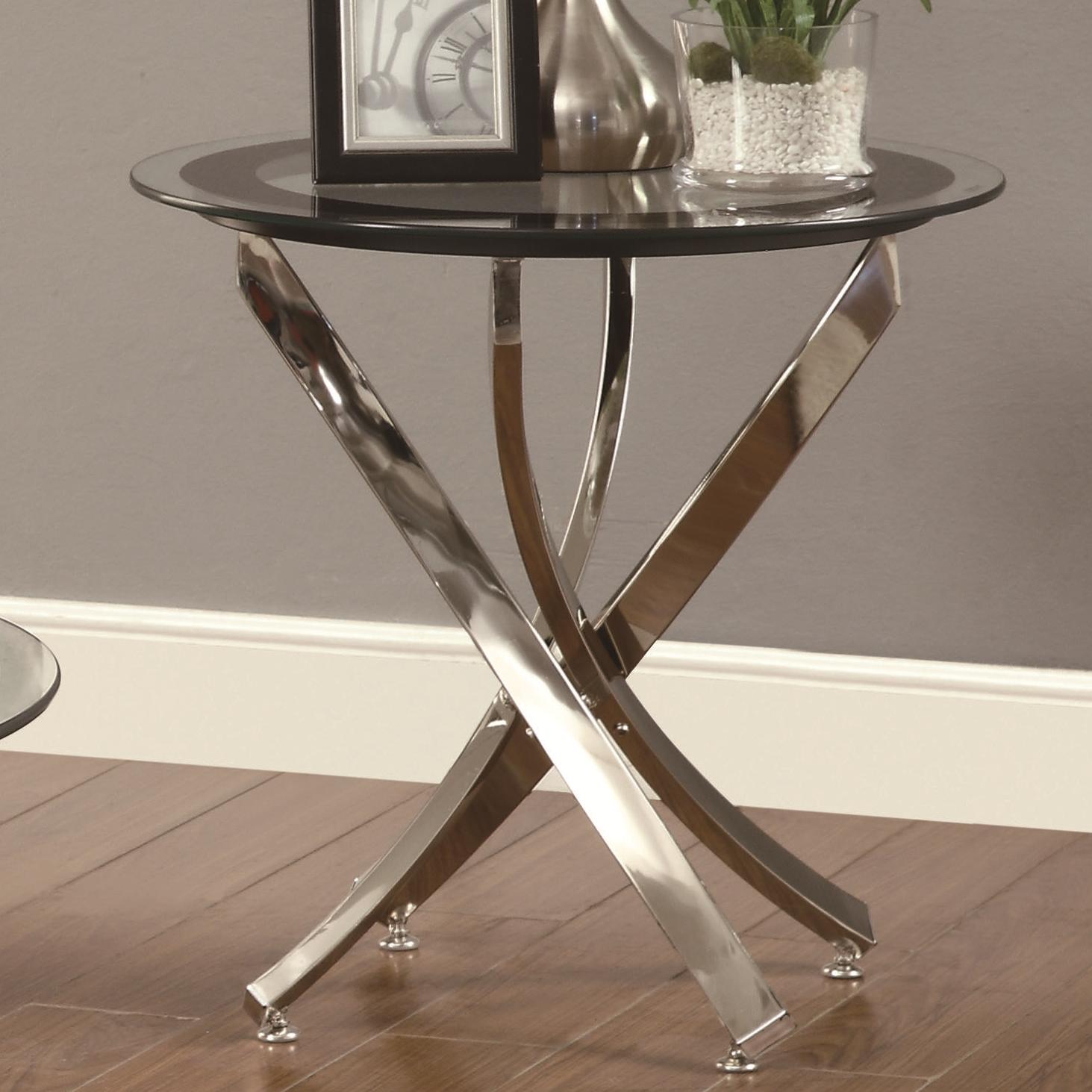 Coaster Occasional Group 702580 702587 End Table w/ Tempered Glass Top
